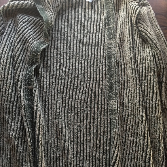 Boho Forest Green Cardigan Hooded Light Sweater - Picture 5 of 7